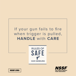 If Your Gun Fails to Fire When Trigger is Pulled Handle with Care • NSSF