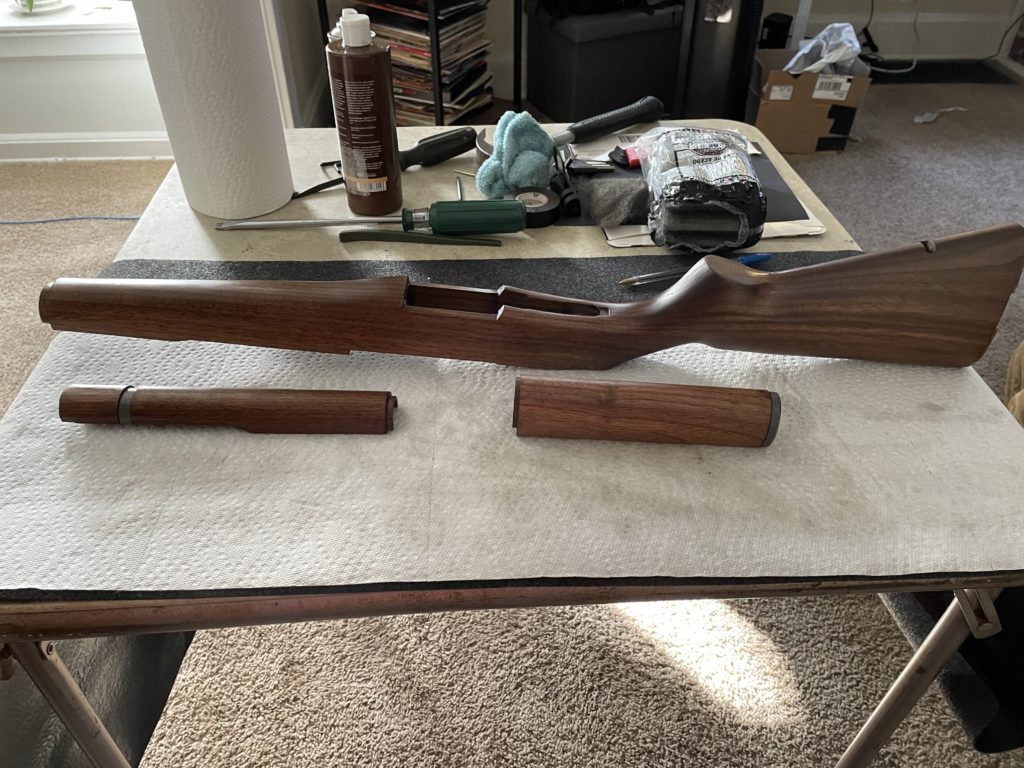 My M1 taken down to its wood parts ready for BLO