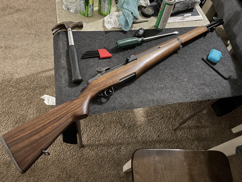 My M1 after a few layers of BLO. The wood grain pattern comes alive after the oil is applied